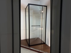 6/8mm Tempered Glass And Alum Frame Siyah Kare Duş Küresi Modern