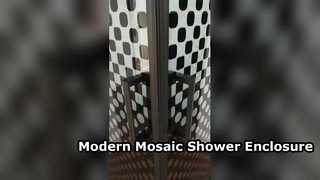 İntegral Fabrikasını Görüntüle Modern Mozaik Cam CE Sertifikası Tepsili Duş Kabini Banyo Demosu