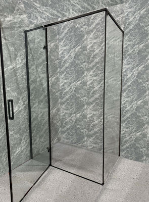 Stylish  Shower Enclosure With Black Aluminium And Clear Glass