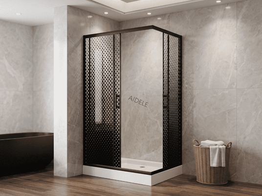 Kurulumu kolay Paslanmaz Çelik El Duş Cam Kapalı Banyo Tepsisi ile